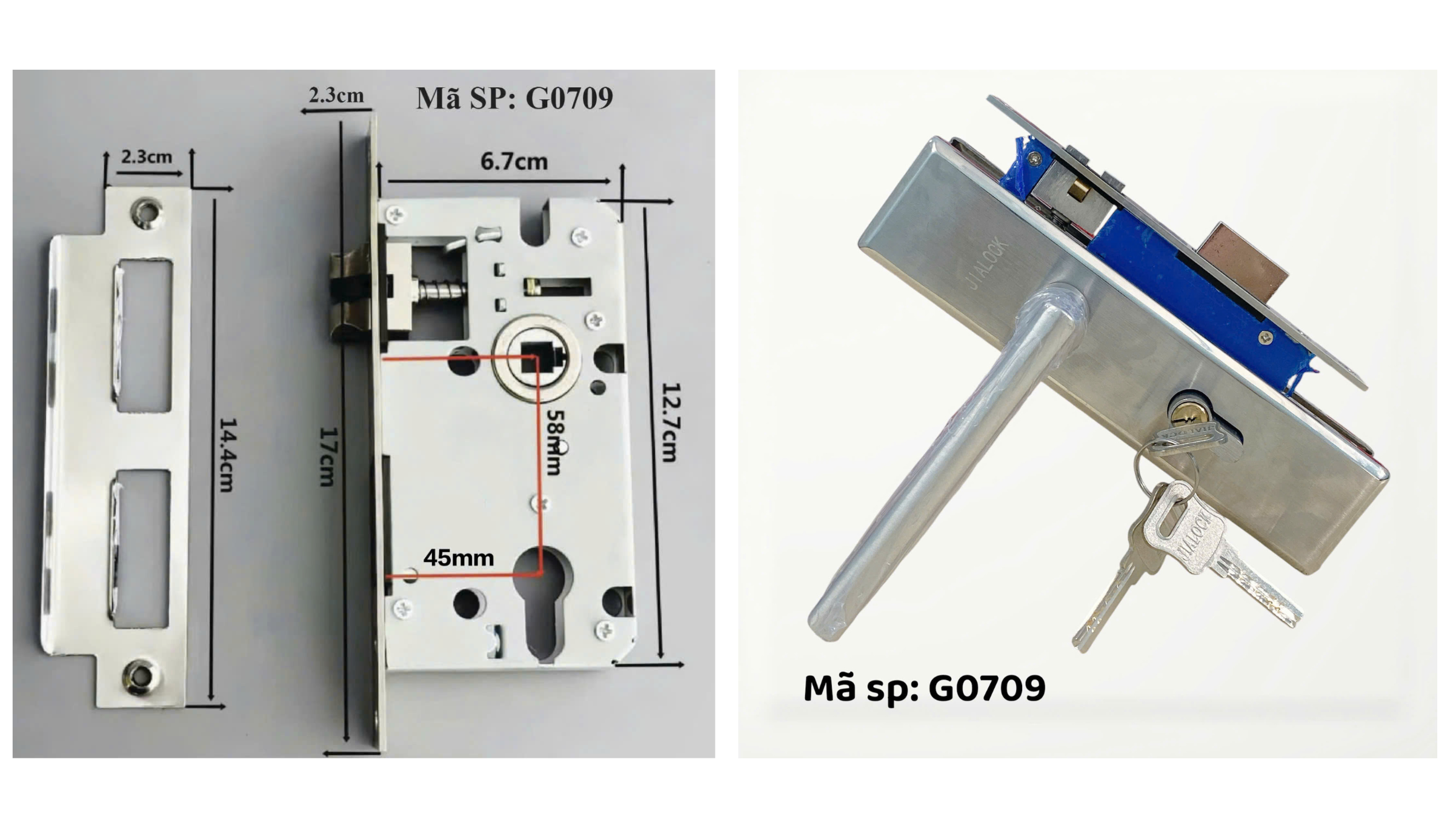 Khóa tay gạt SUS304 - G0709