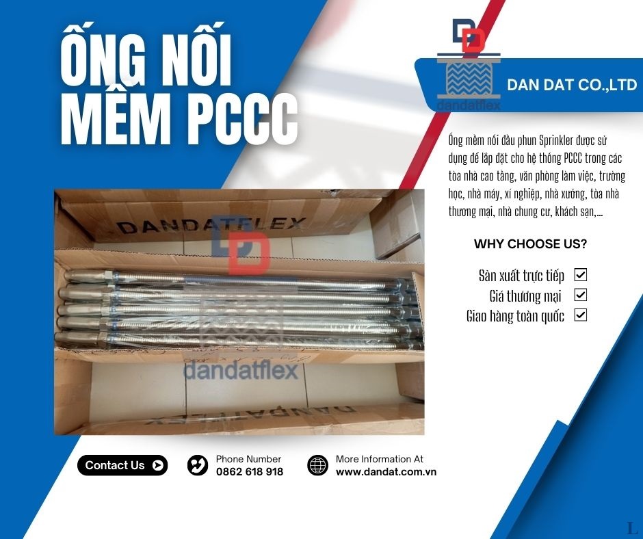 Dây ống mềm cho đầu phun chữa cháy Sprinkler, Đầu nối Sprinkler, Kẹp đầu phun Sprinkler