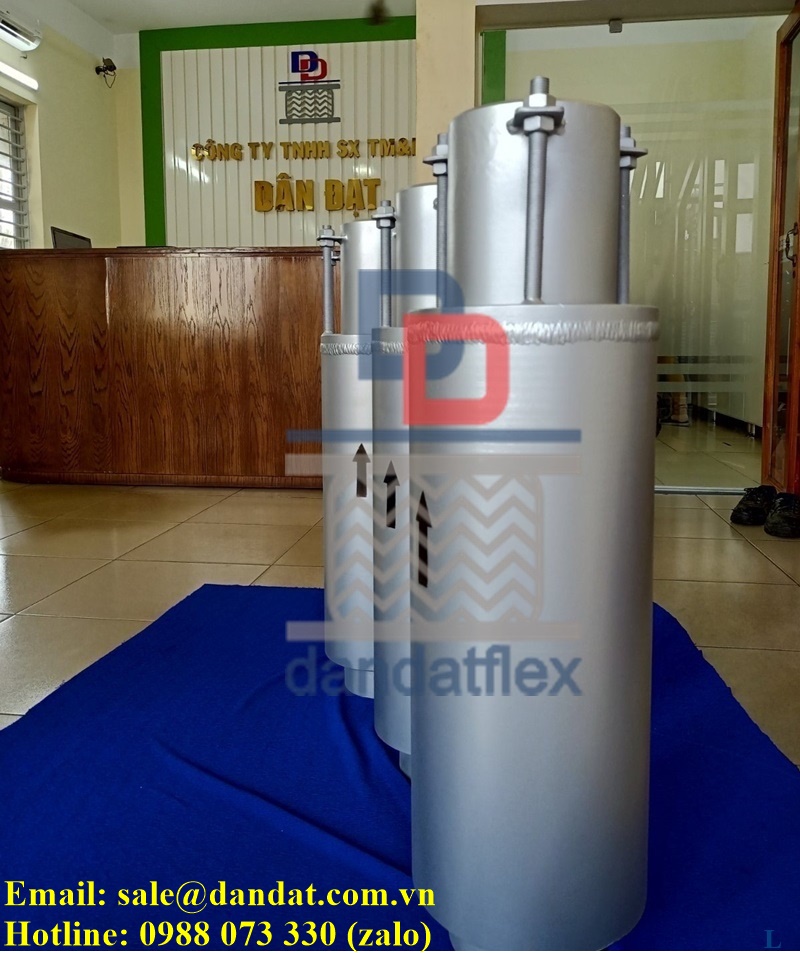 Ống bù trừ giãn nở nhiệt, Khớp nối giãn nở, Khớp co giãn nhiệt inox, Khớp co giản inox dạng vỏ áo sản xuất theo yêu cầu